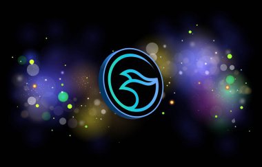 Manta network-manta para şifreli para birimi resmi dijital arkaplanda. 3d illüstrasyon.