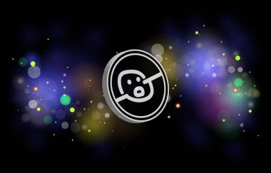 Dijital arkaplanda yeni XAI gork-gork sanal para birimi resmi. 3d illüstrasyon.