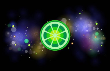 dijital arkaplanda limewire-lmwr sanal para birimi resimleri. 3d illüstrasyon