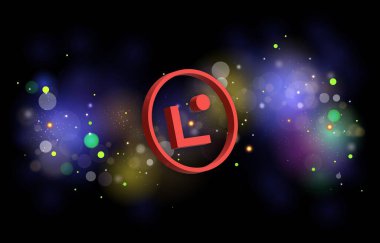 Dijital arkaplanda linea sanal para birimi görüntüsü. 3B çizimler.