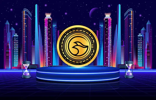 Manta network-manta para şifreli para birimi resmi dijital arkaplanda. 3d illüstrasyon.