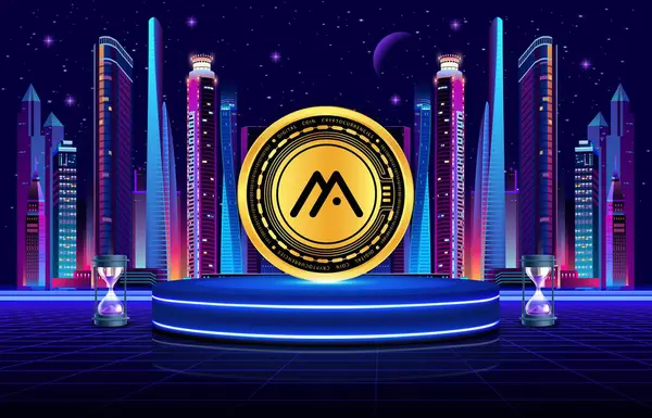  Dijital arkaplanda moca ağ-moca para birimi resimleri. 3d illüstrasyon.