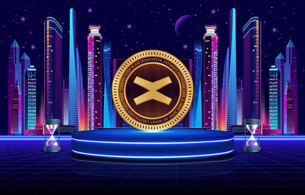 Dijital arkaplandaki çoklayıcılar x-egld şifreli para birimi resimleri. 3d illüstrasyon.