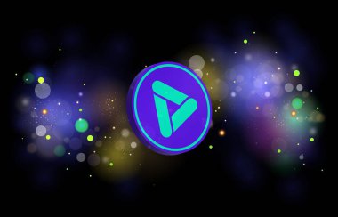 Dijital arkaplanda playdapp-pla sanal para birimi resmi. 3d illüstrasyon.