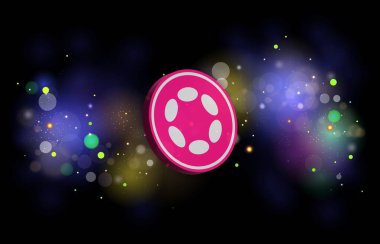 Dijital arkaplanda polkadot-nokta şifreleme resimleri. 3d illüstrasyon.