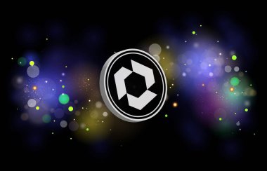 Soyut arkaplanda geçit kripto para birimi çizimleri. 3d illüstrasyon.