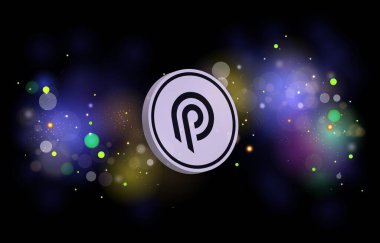 Dijital arkaplanda Pyth network para logosu resmi. 3d illüstrasyon.