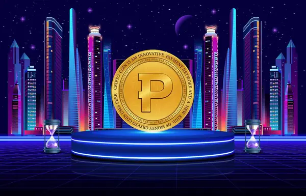 Paribu sanal para birimi resimleri. 3d illüstrasyon.