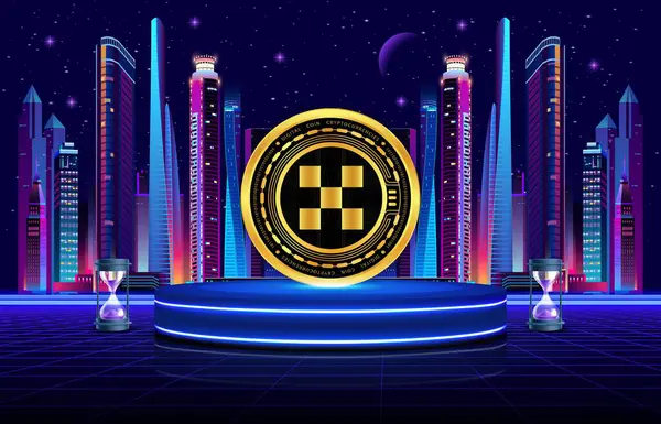 okb şifreleme resimleri dijital arkaplanda. 3d illüstrasyon.