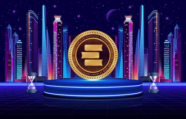 Dijital arka planda açık kampüs-edu logosunun görüntüleri. 3d illüstrasyon.