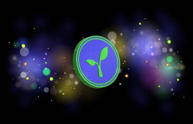 Dijital arkaplanda radar-rad kripto-para birimi görüntüleri. 3d illüstrasyon.