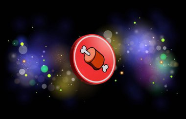 Dijital arkaplanda Shibaswap-bone para logosu resmi. 3d illüstrasyon.