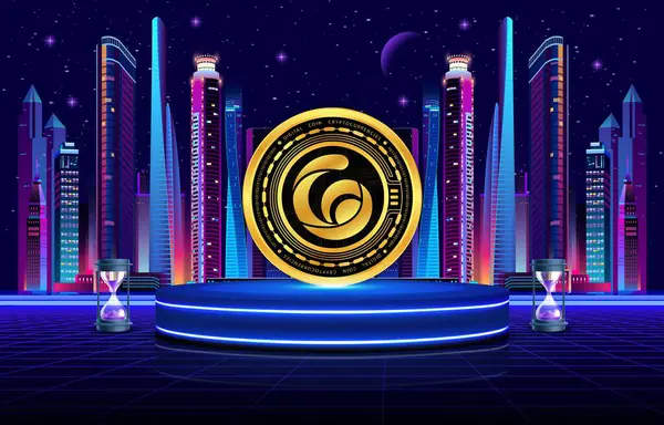 Radyo Kaka-Raca şifreleme para birimi görüntüleri. 3 boyutlu illüstrasyon. dijital paralar.