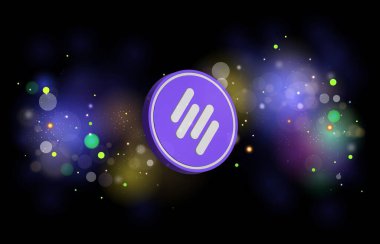 Dijital arkaplandaki solv protokol logosu görüntüleri. 3d illüstrasyon.