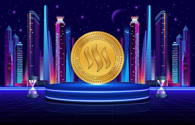 Saygıdeğer dolar-sbd dijital arkaplanda sanal para birimi görüntüleri. 3d illüstrasyon
