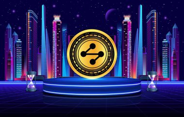 Dijital arkaplanda sinaps-syn 'in dijital para birimi görüntüleri. 3d illüstrasyon.