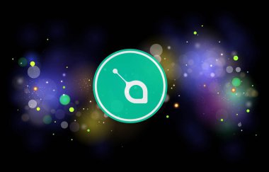 Dijital arkaplanda siacoin-sc şifreli para birimi resmi. 3d illüstrasyon.