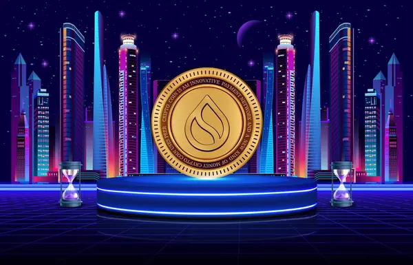 Dijital arkaplanda sui şifreleme resimleri. 3d illüstrasyon.