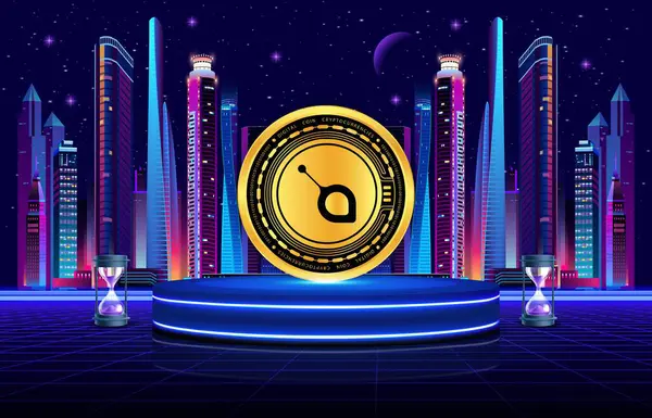 Dijital arkaplanda siacoin-sc şifreli para birimi resmi. 3d illüstrasyon.