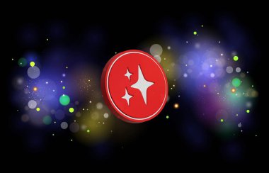 Hazine büyüsü sanal para biriminin dijital arkaplan görüntüsü. 3d çizimler.