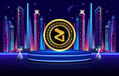 zilliqa-zil virtual currency images. 3d illustrations.