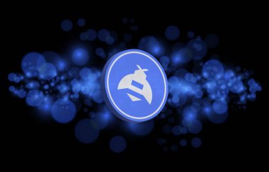 dijital arkaplanda hivemapper-honey şifreleme logo resimleri. 3d illüstrasyon.