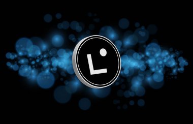 Dijital arkaplanda linea sanal para birimi görüntüsü. 3B çizimler.