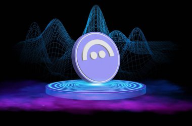 Dijital arkaplanda AVE sanal para birimi resimleri. 3d illüstrasyon