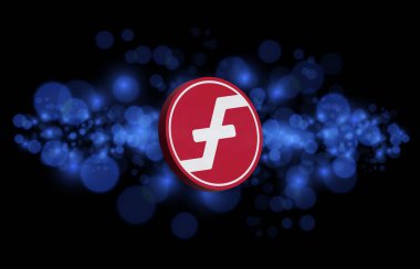 Dijital bir arkaplanda firo sanal para birimi görüntüsü. 3d illüstrasyon.