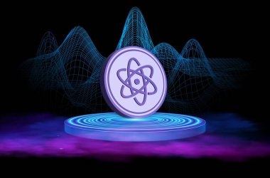 Dijital arkaplanda proton-xpr kripto para birimi resimleri. 3d illüstrasyon.