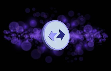 Dijital arkaplanda zksync-zk şifreli para birimi. 3B çizimler.