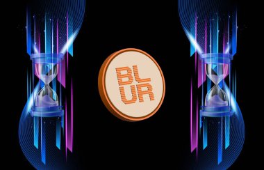 Dijital arkaplanda bulanık şifreli resimler. 3d illüstrasyon.