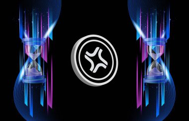 Dijital arkaplanda Jito-jto kripto para birimi resimleri. 3d illüstrasyon.