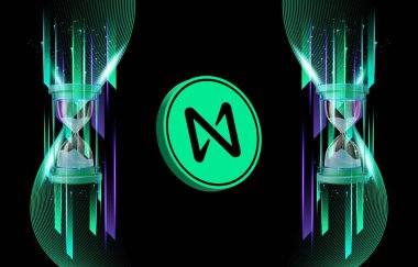 Dijital arka planda Protokol madeni para ve logonun yanında. 3d illüstrasyon resminin yanında.