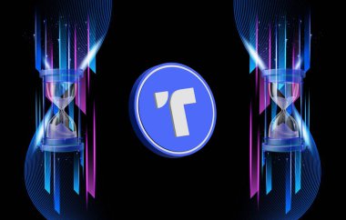 Dijital arkaplanda gerçek usd-tusd sanal para birimi resimleri. 3d illüstrasyon.