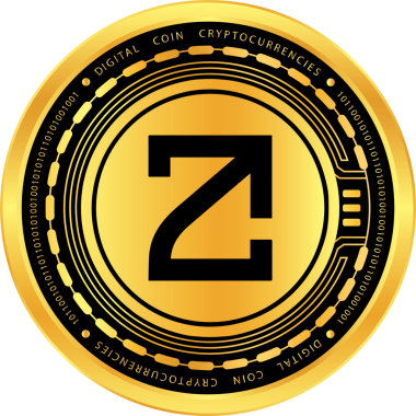 Soyut arka planda zetachain-zeta kripto para birimi çizimleri. 3d illüstrasyon.