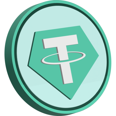 Soyut arkaplanda bağlantı-usdt şifreli para birimi resimleri. 3d illüstrasyon.