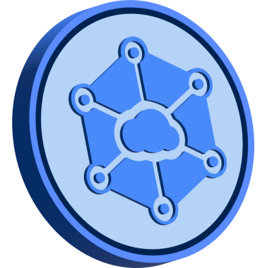 Soyut arkaplanda storj kripto para birimi çizimleri. 3d illüstrasyon.