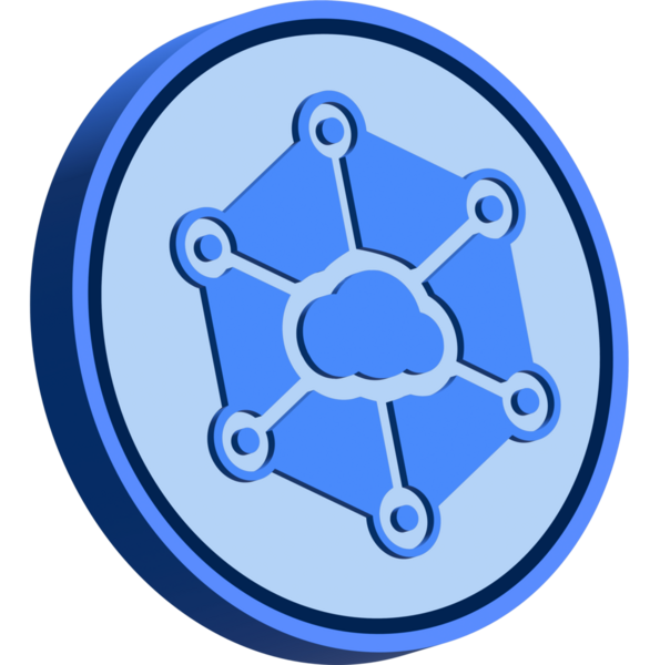 Soyut arkaplanda storj kripto para birimi çizimleri. 3d illüstrasyon.