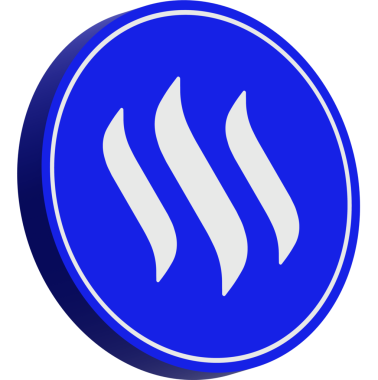 Soyut arka planda steem kripto para birimi logosu çizimleri. 3d illüstrasyon.