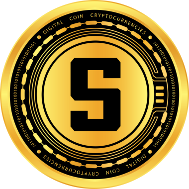 Kum havuzu ve sanal para birimi logosu çizimi. vektör çizimleri.