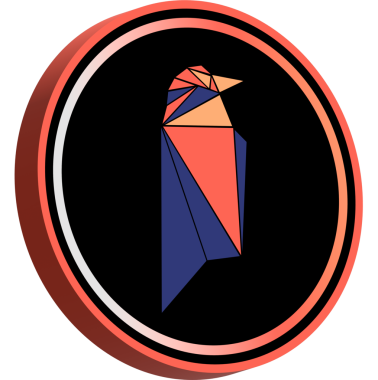 Soyut arkaplanda ravencoin-rvn kripto para birimi logosu çizimleri. 3d illüstrasyon.