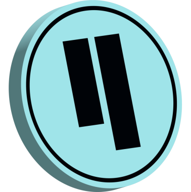 Soyut bir arkaplanda qubic kripto para birimi logosu çizimleri. 3B sunumlar.