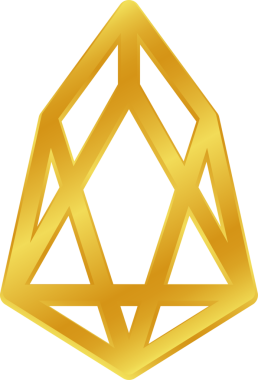 Soyut arkaplanda Eos kripto para birimi çizimleri. 3d illüstrasyon.