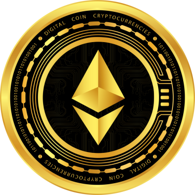Soyut arka planda ethereum-eth kripto para birimi logoları. 3d illüstrasyon.