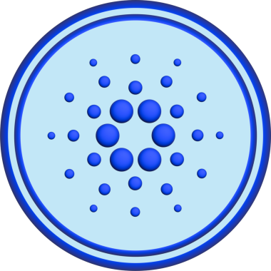 Soyut arkaplanda cardano-ada kripto para birimi logosu çizimleri. 3d illüstrasyon.