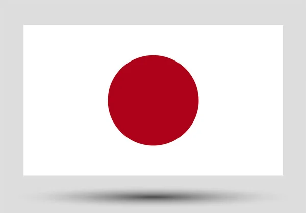 Flagge Von Japan Vektorillustration Flagge Japans Der Schwerelosigkeit Vektorgrafiken