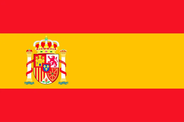 Flaga Hiszpanii Wektorowej Ilustracja Flagi Hiszpanii Zdjęcie Hiszpańskiej Flagi Eps — Wektor stockowy