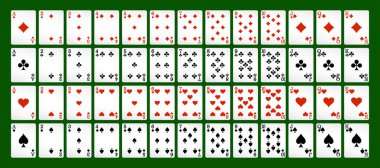 Playing cards for poker. Vector. Eps-10