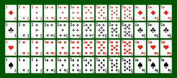 Playing Cards Poker Vector Eps — Stockvektor